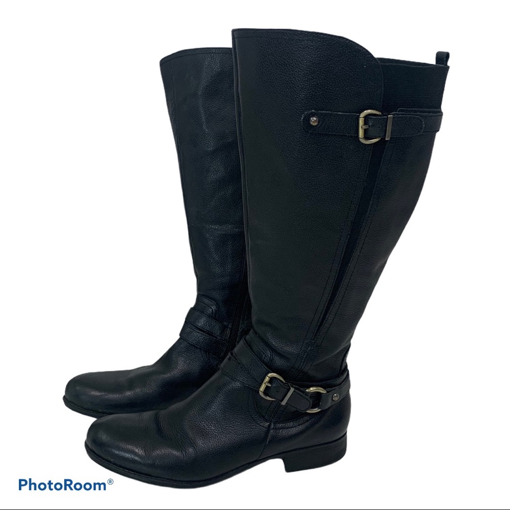 Naturalizer N5 Jovana Black Leather Boots